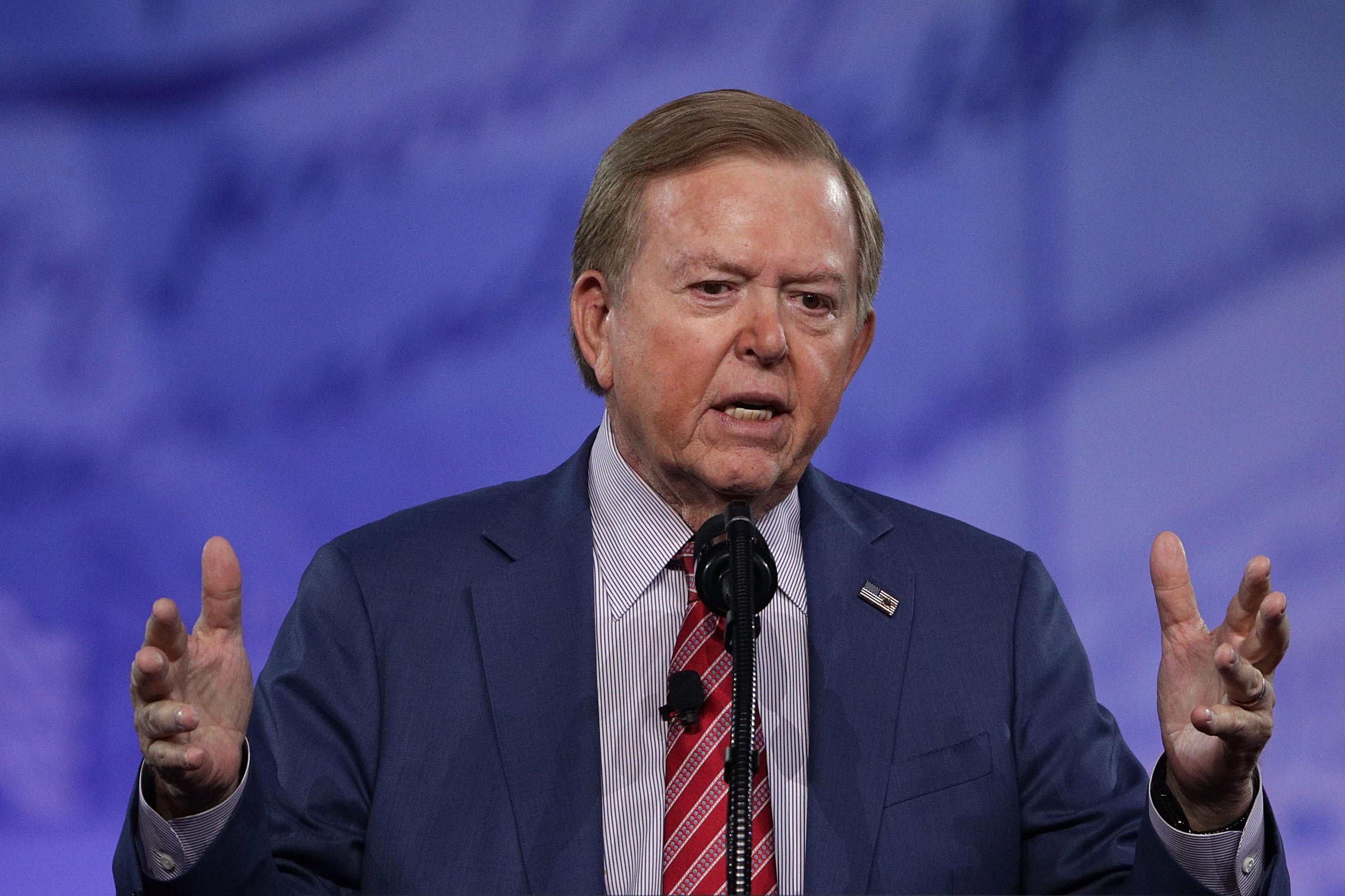Lou Dobbs of Fox Business Network speaks during the Conservative Political Action Conference at the Gaylord National Resort and Convention Center February 24, 2017 in National Harbor, Maryland.