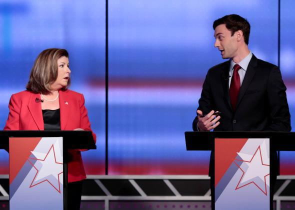 Karen Handel and Democratic candidate Jon Ossoff