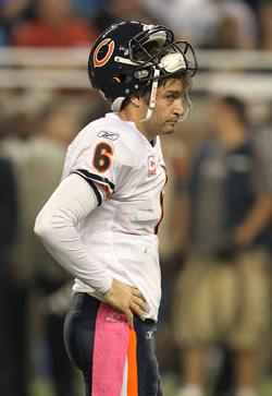 Jay Cutler during the Bears' loss to the undefeated Detroit Lions