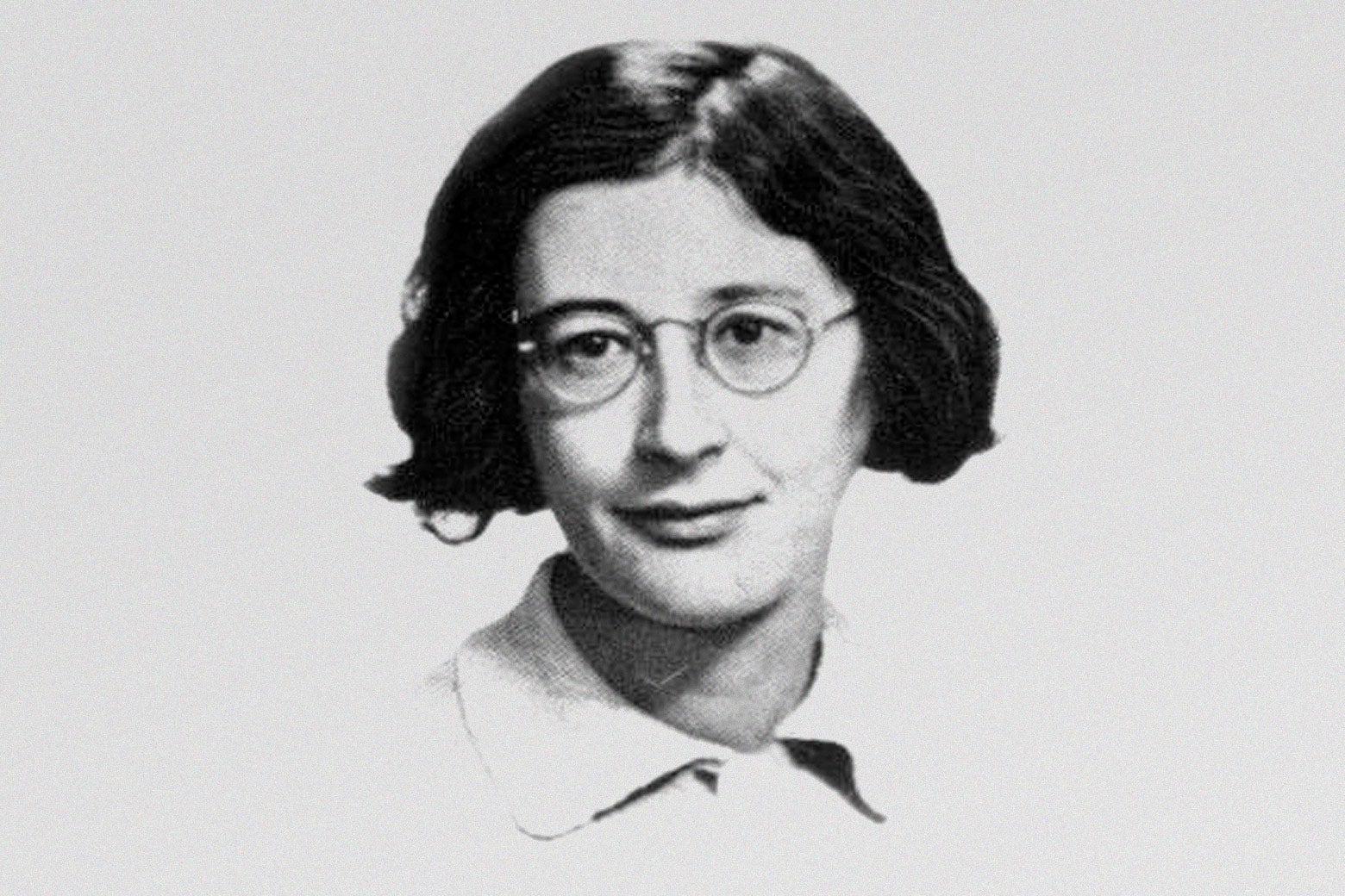 Black and white portrait of Simone Weil