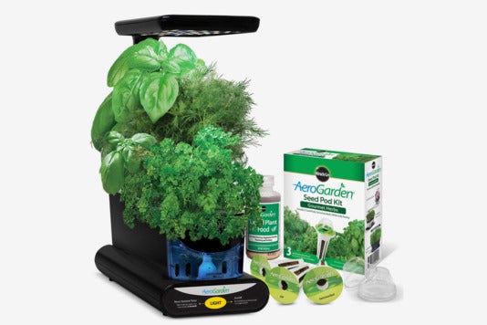 AeroGarden Sprout LED With Gourmet Herb Seed Pod Kit.
