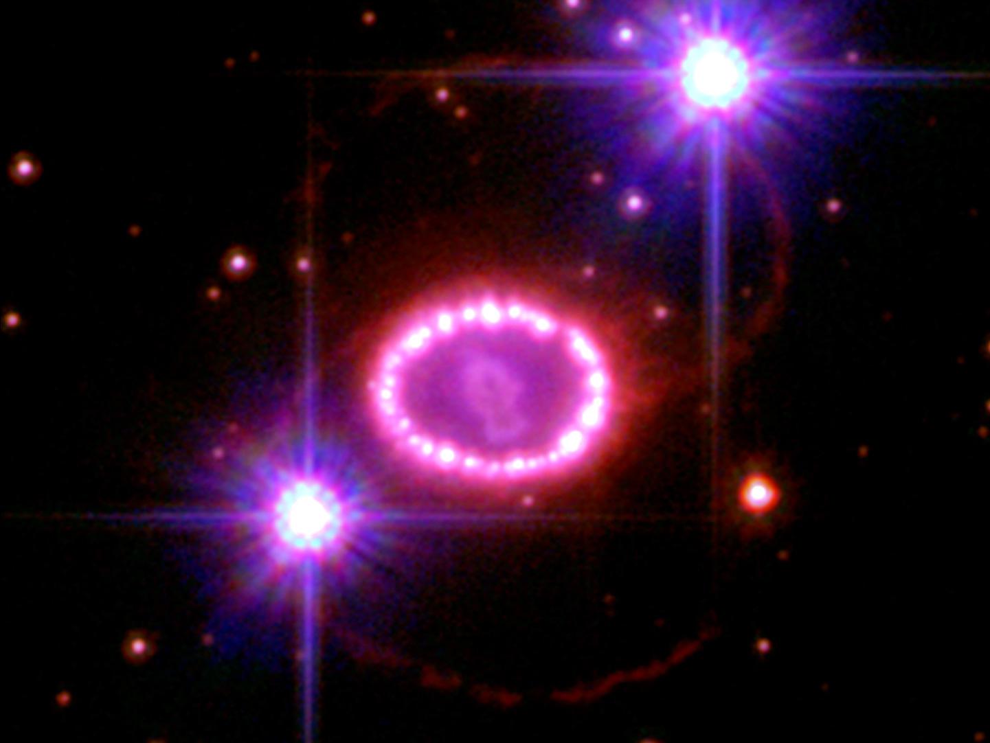 A String of 'Cosmic Pearls' Surrounds an Exploding Star
