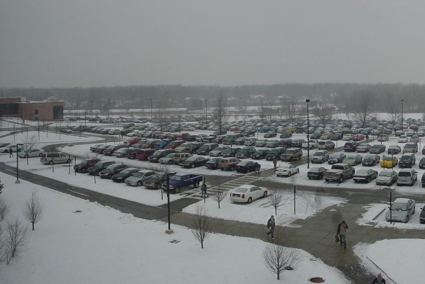A parking lot in Rochester, New York.