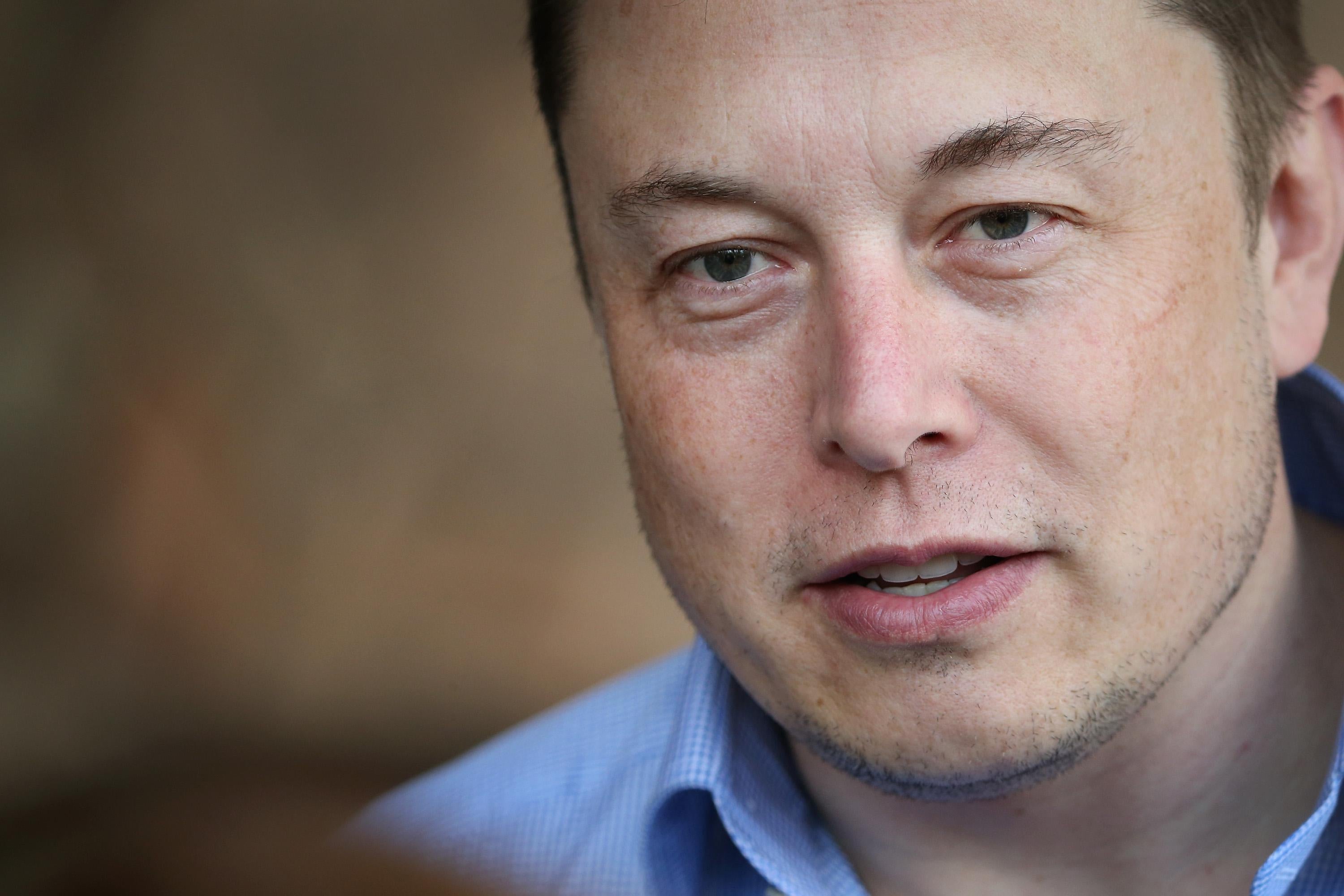 A close-up of Elon Musk.