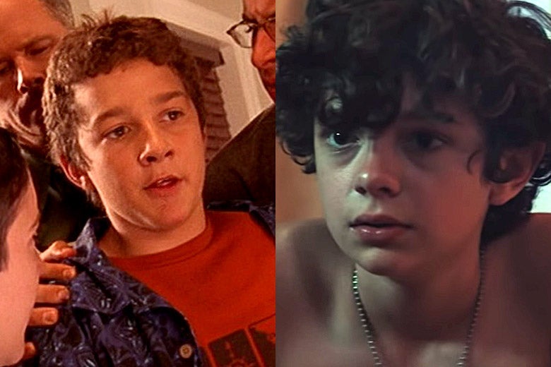 Shia LaBeouf in Even Stevens and Noah Jupe in Honey Boy.