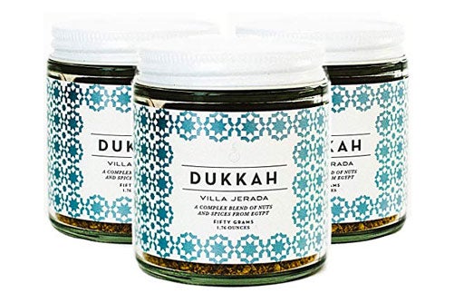 Three jars of dukkah.
