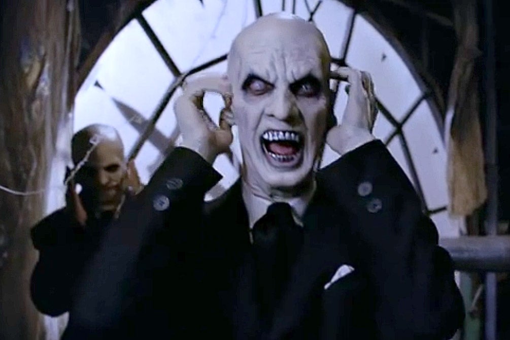 Bald vampires screaming in Buffy the Vampire Slayer.