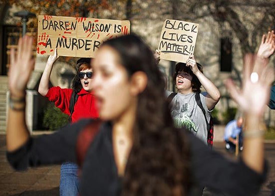 Protest of Darren Wilson ruling, Boston University