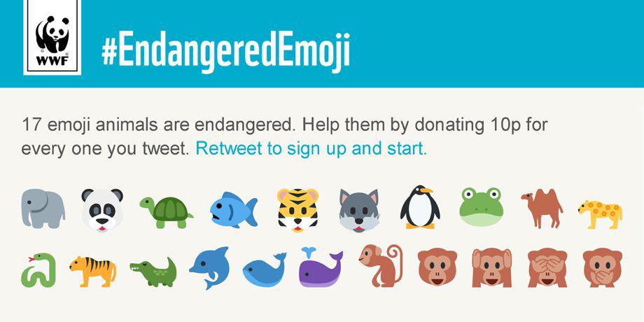 WWF Endangered Emoji: Saving endangered animals using emoji tweets.