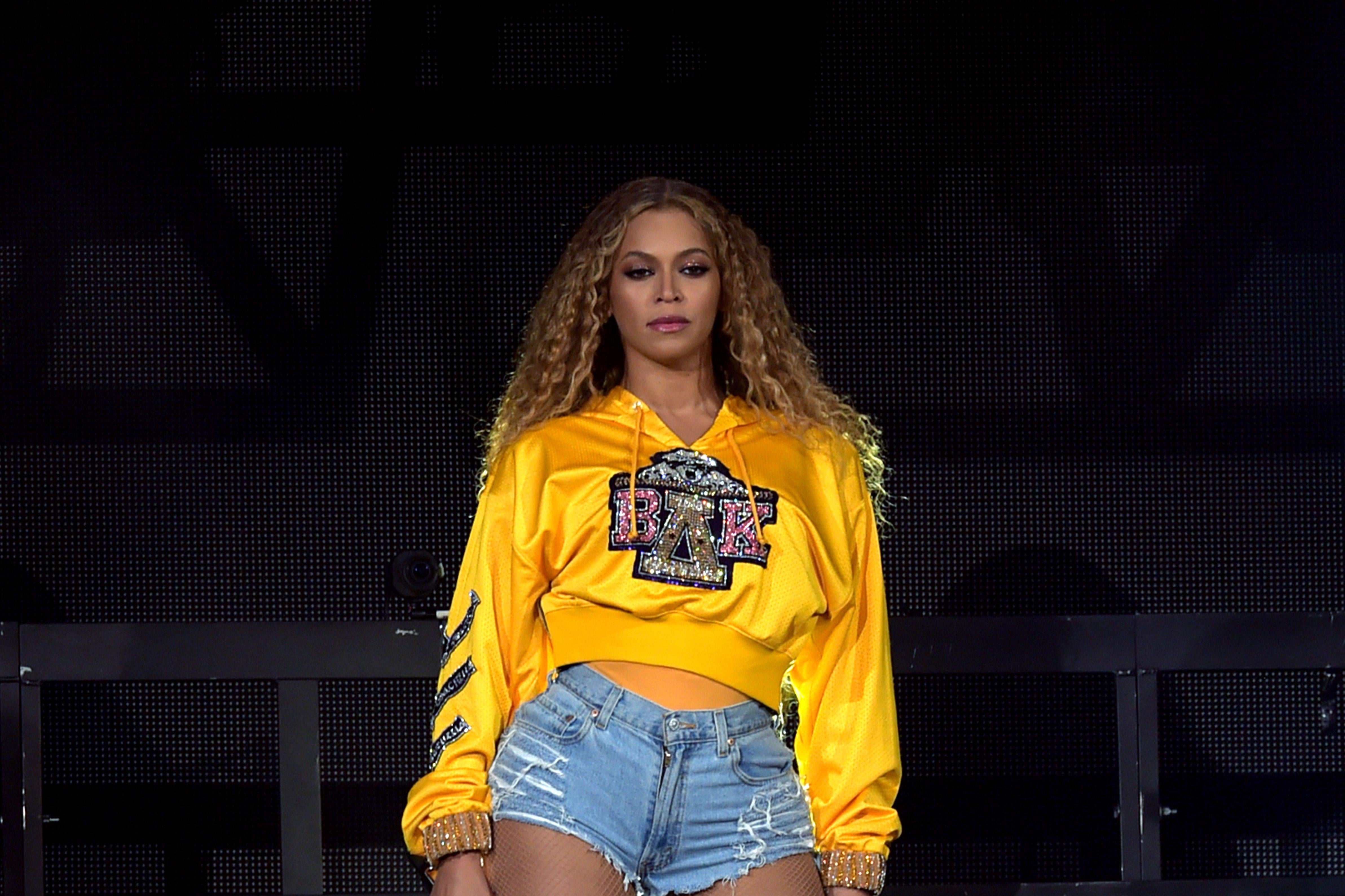 Beyonce onstage.