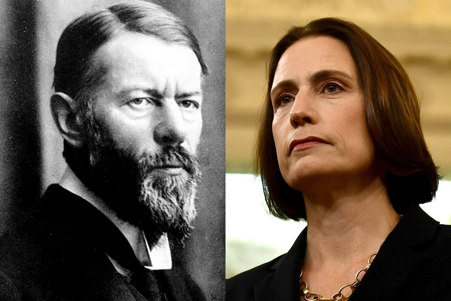 Max Weber and Fiona Hill.