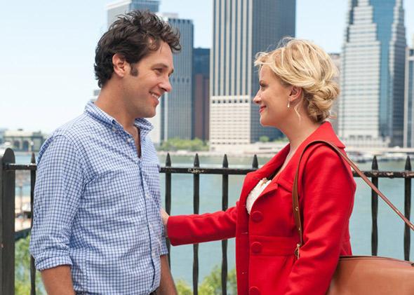 Amy Poehler and Paul Rudd in They Came Together (2014).