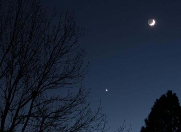 Moon and Venus