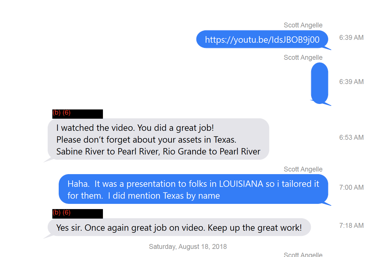 Screenshot of a text conversation