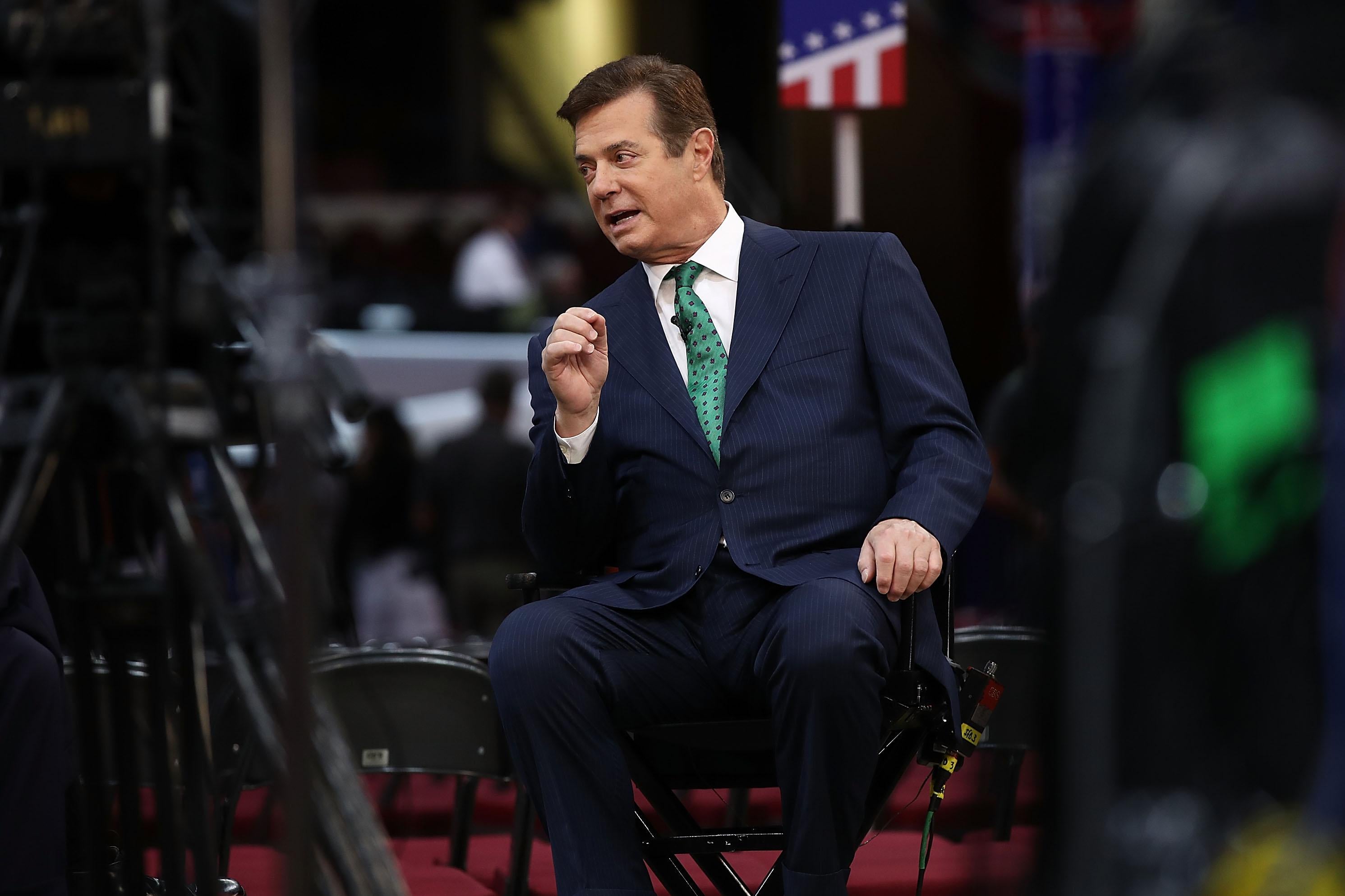 Paul Manafort, then-campaign manager for Donald Trump, on the floor of the Republican National Convention July 17, 2016 in Cleveland, Ohio. 