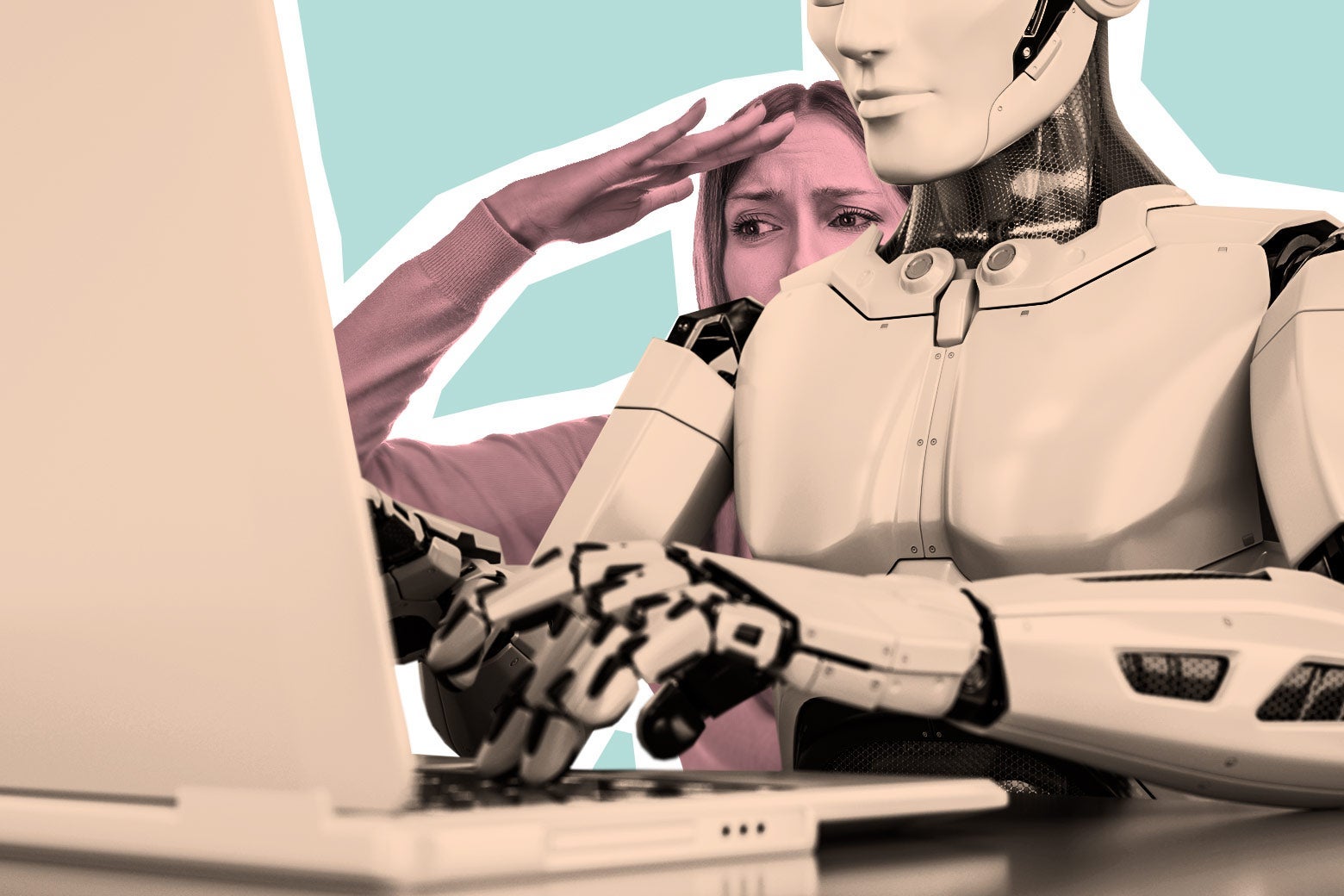 Фон для презентации программирование. Ии пишет посты. Humans operator. Teachable machine. Роботы за столом.