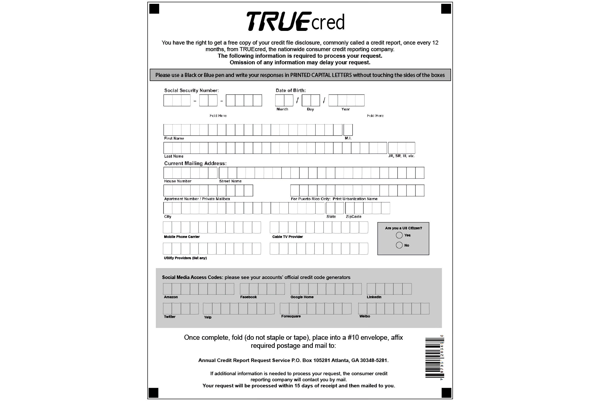 True Cred document