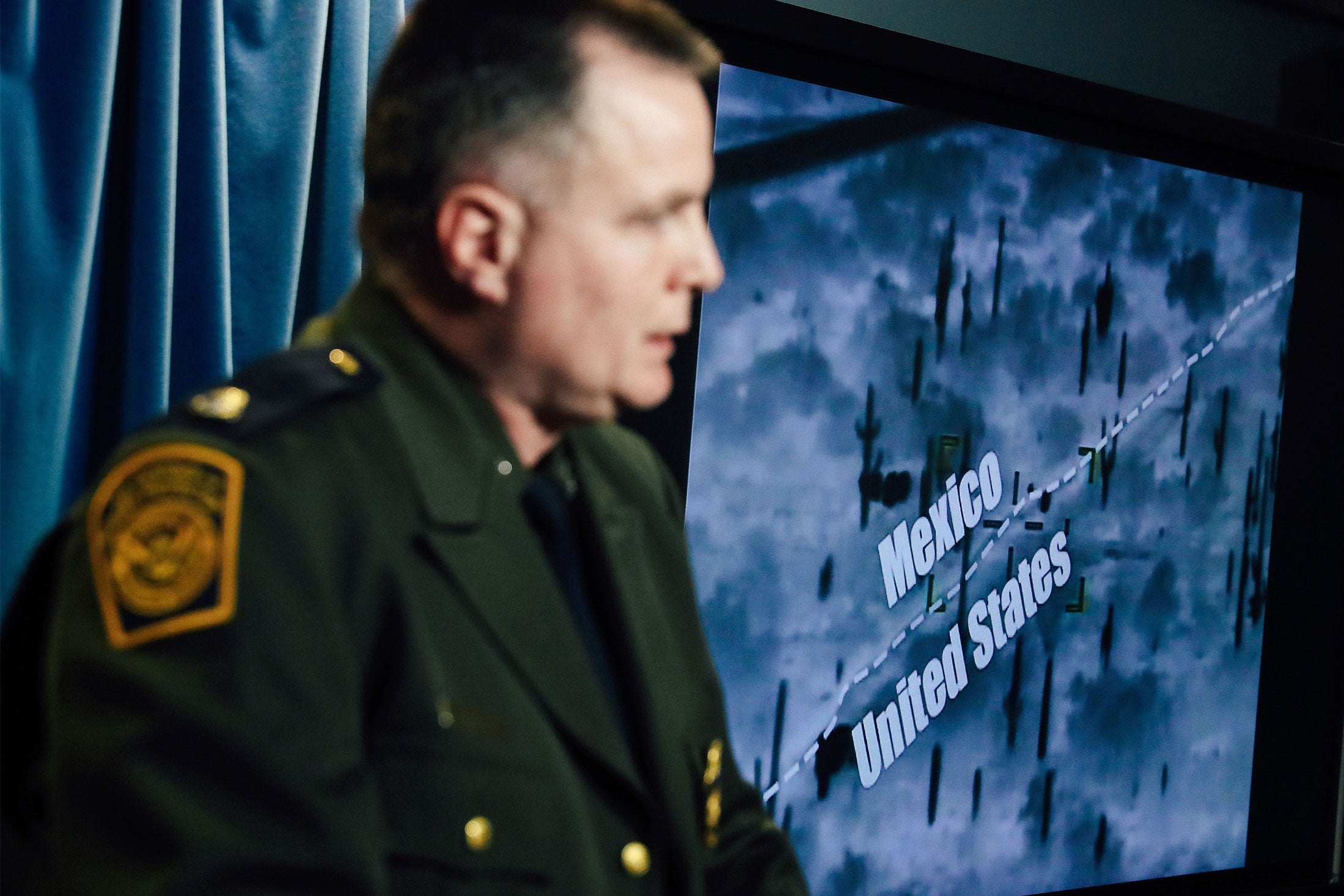 Brian Hastings, CBP chief of law enforcement operations, speaks to the press in Washington on March 5.