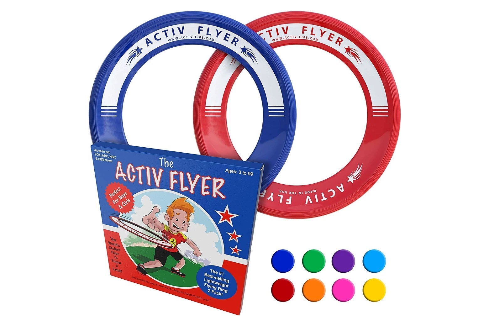 Active Flyer frisbees.