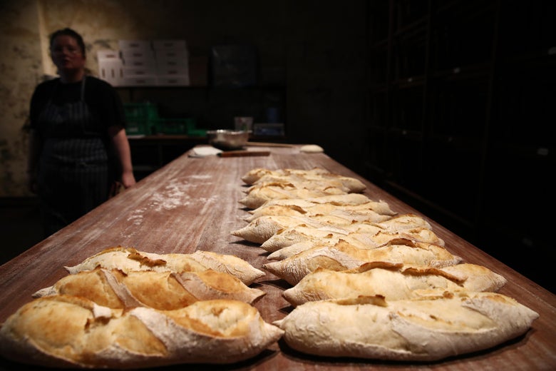 A few loaves of bread.
