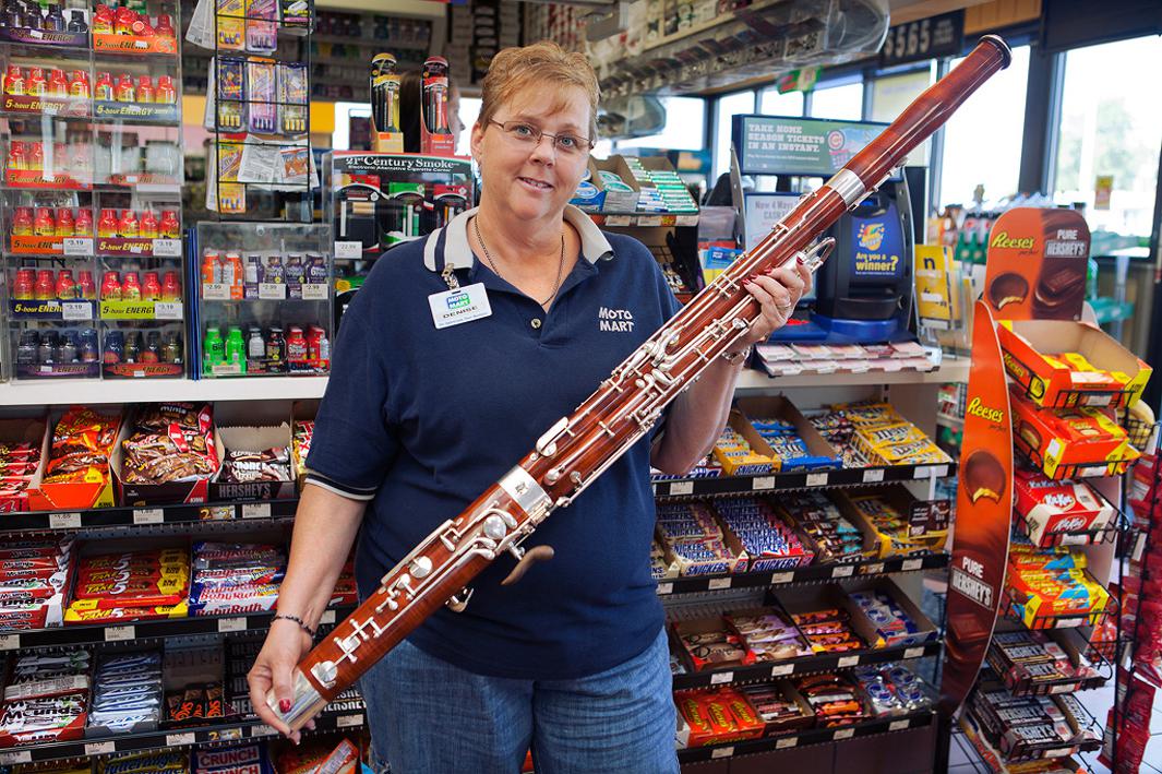 Denise, Red Bud, Illinois.Denise is a manger at a MotoMart store,Denise, Red Bud, Illinois.Denise is a manger at a MotoMart store where a winning $656 million Mega Million jackpot ticket was sold. Her corporate bosses received the maximum Illinois bonus commission of $500,000. They gifted $50,000 to be shared among the seven workers in the store. As manager, Denise received $25,000 and used the money to purchase a bassoon for her husband. “We tried to get a bank loan several years ago but were turned down. He plays the saxophone, trumpet and clarinet but always wanted to learn to play the bassoon.”