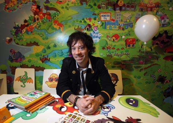 Michael Acton-Smith, the CEO of Mind Candy, poses for a photograph in a pop-up shop selling merchandise from the children's online game "Moshi Monsters", February 2011 in London, England. 