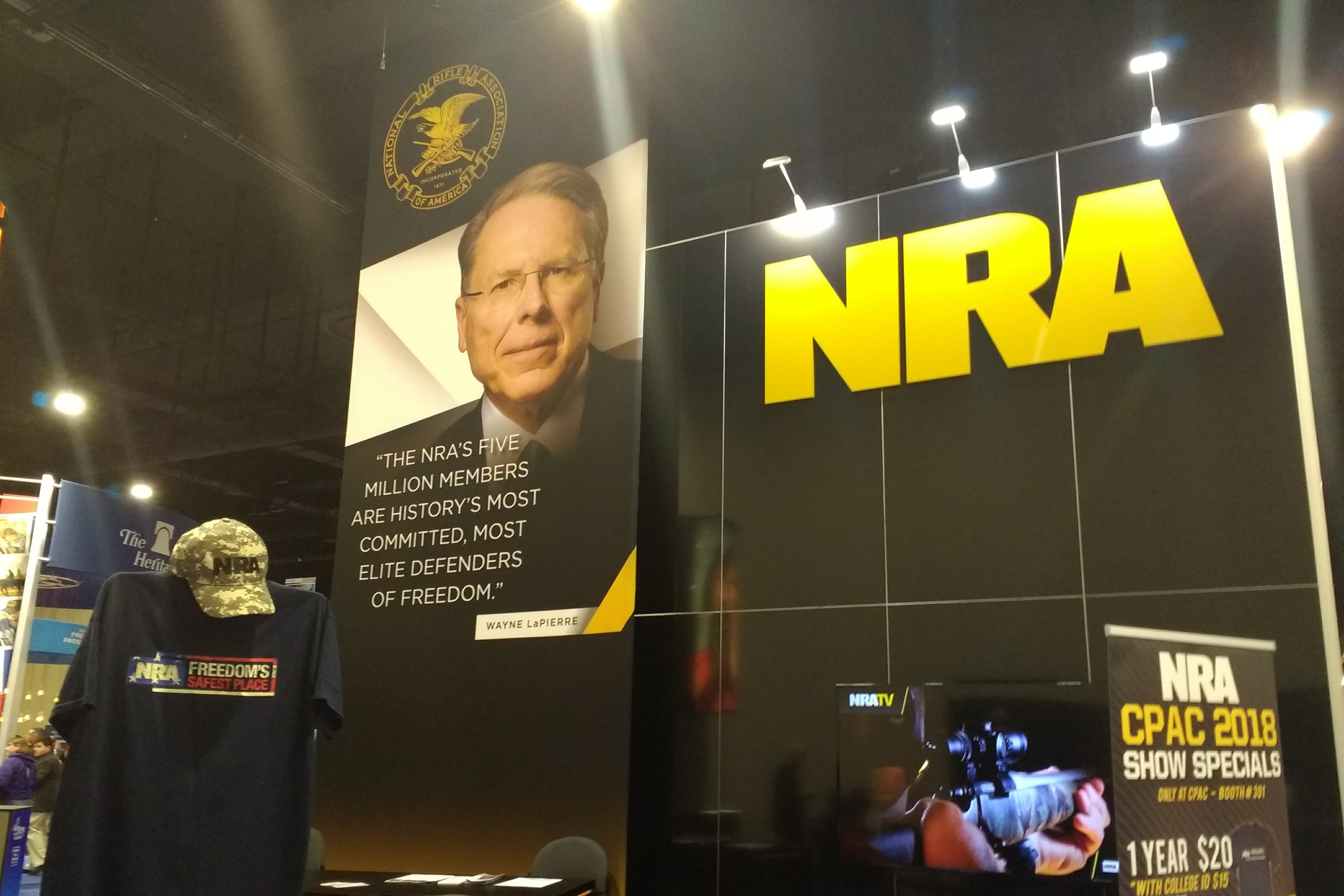 The NRA’s massive and popular booth was back again this year.
