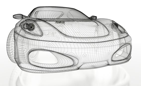 A futuristic car design