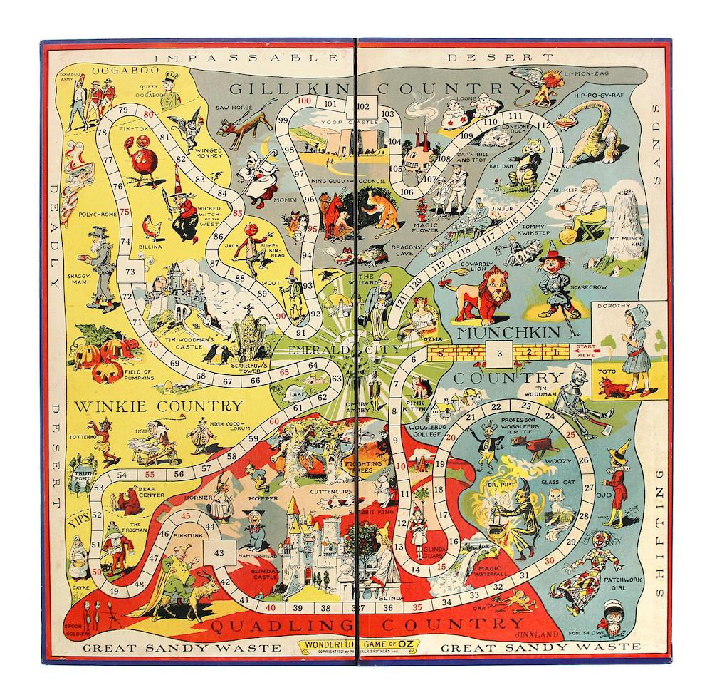 Wizard of Oz: Story-based board game sold in the 1920s.