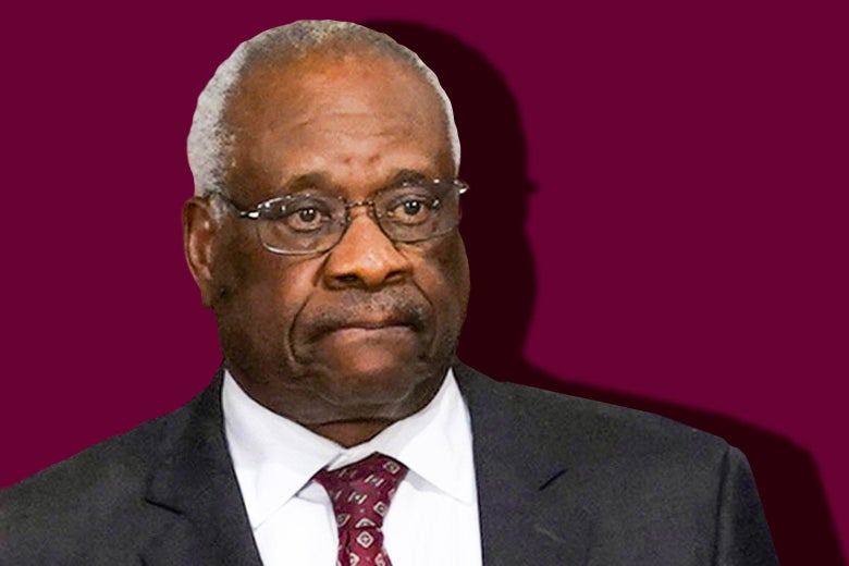 Clarence Thomas closes Supreme Court term by ranting about abortion.