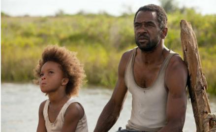 Quvenzhane Wallis as "Hushpuppy" and Dwight Henry as "Wink" in Beats of the Southern Wild.  