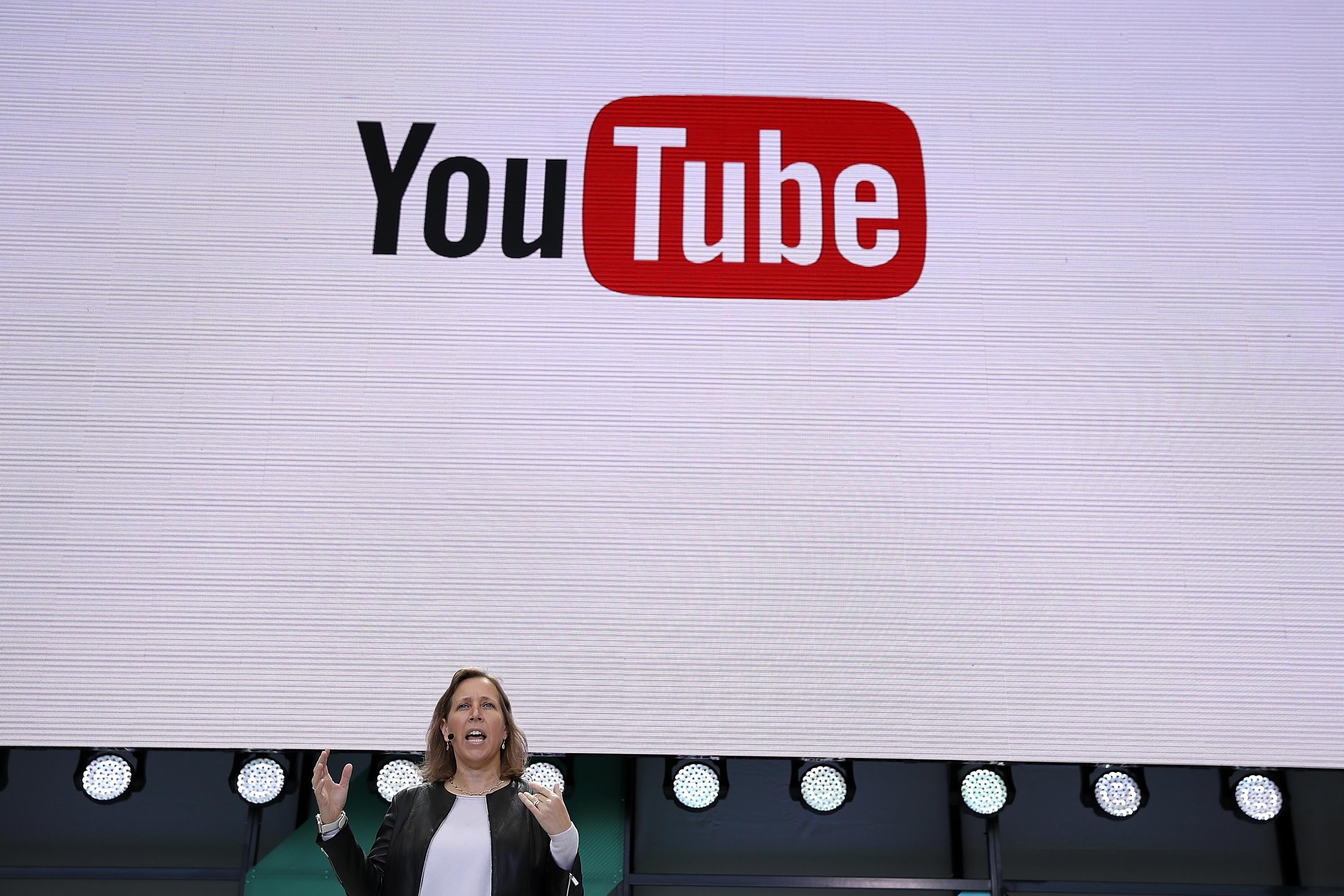  YouTube CEO Susan Wojcicki speaks during the opening keynote address at the Google I/O 2017 Conference.