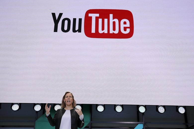  YouTube CEO Susan Wojcicki speaks during the opening keynote address at the Google I/O 2017 Conference.