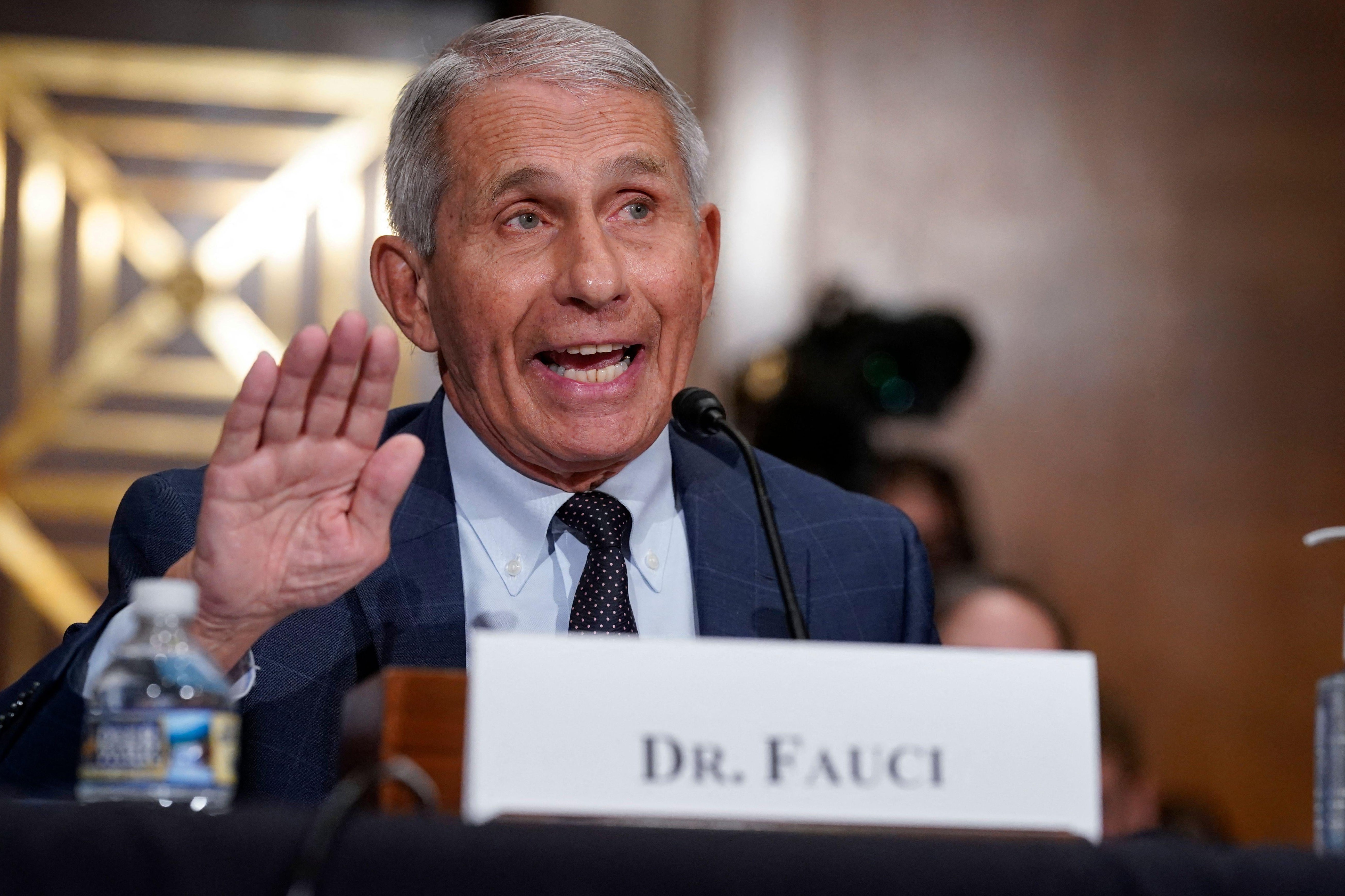 Dr. Anthony Fauci, director of the National Institute of Allergy and Infectious Diseases, responds to questions during a hearing on Capitol Hill in Washington, D.C. on July 20, 2021. 