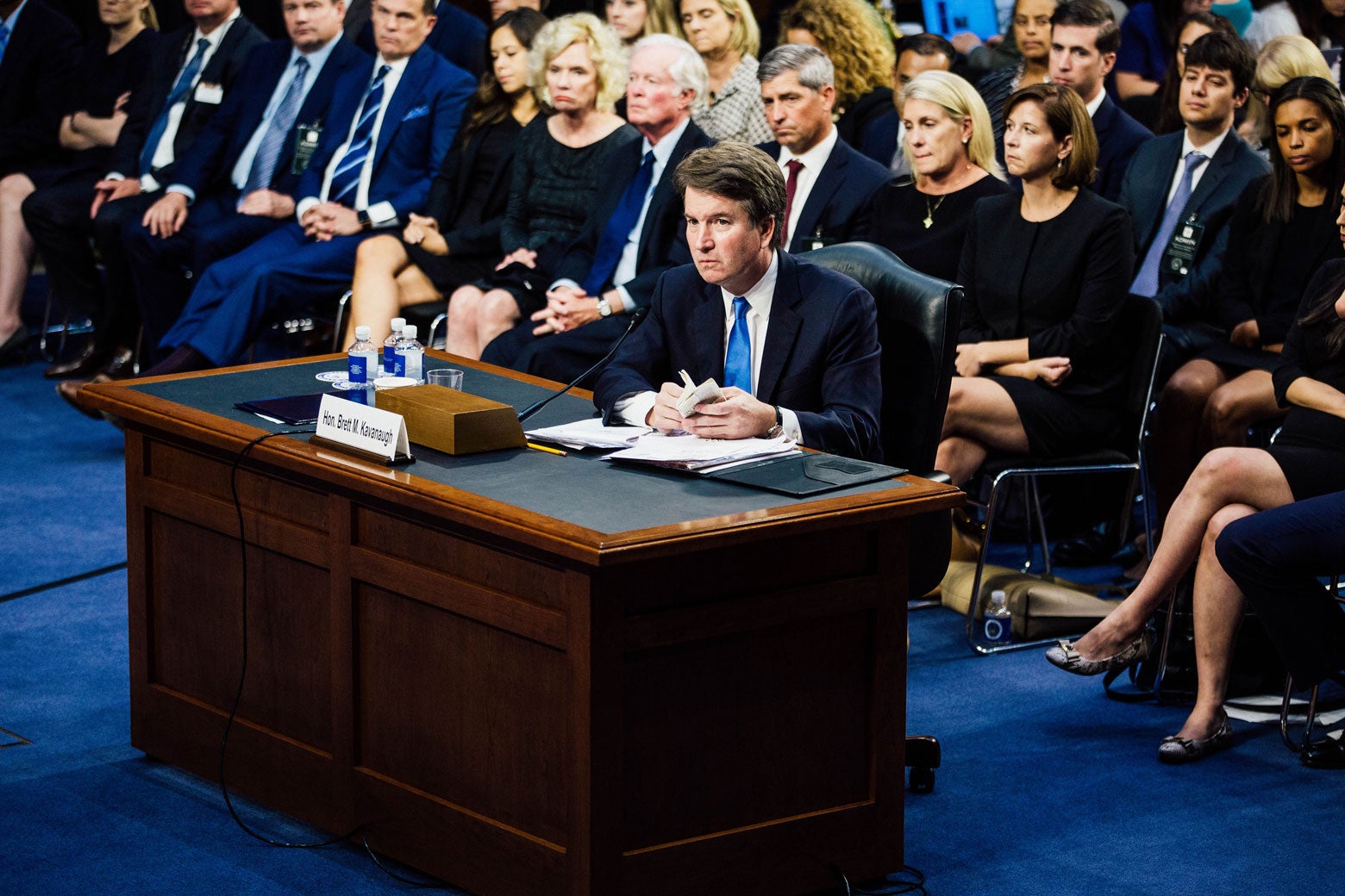 Brett Kavanaugh testifies during the second day of his Supreme Court confirmation hearing.