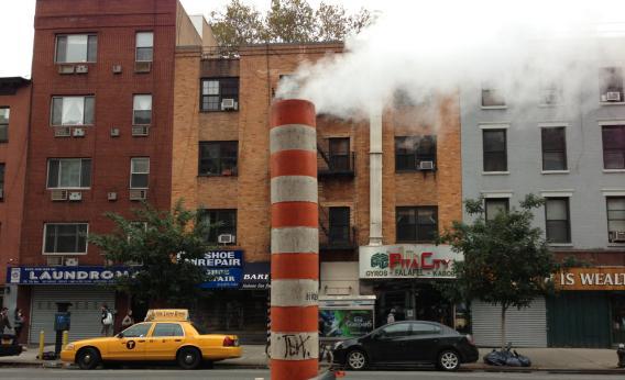 NYC street chimney.