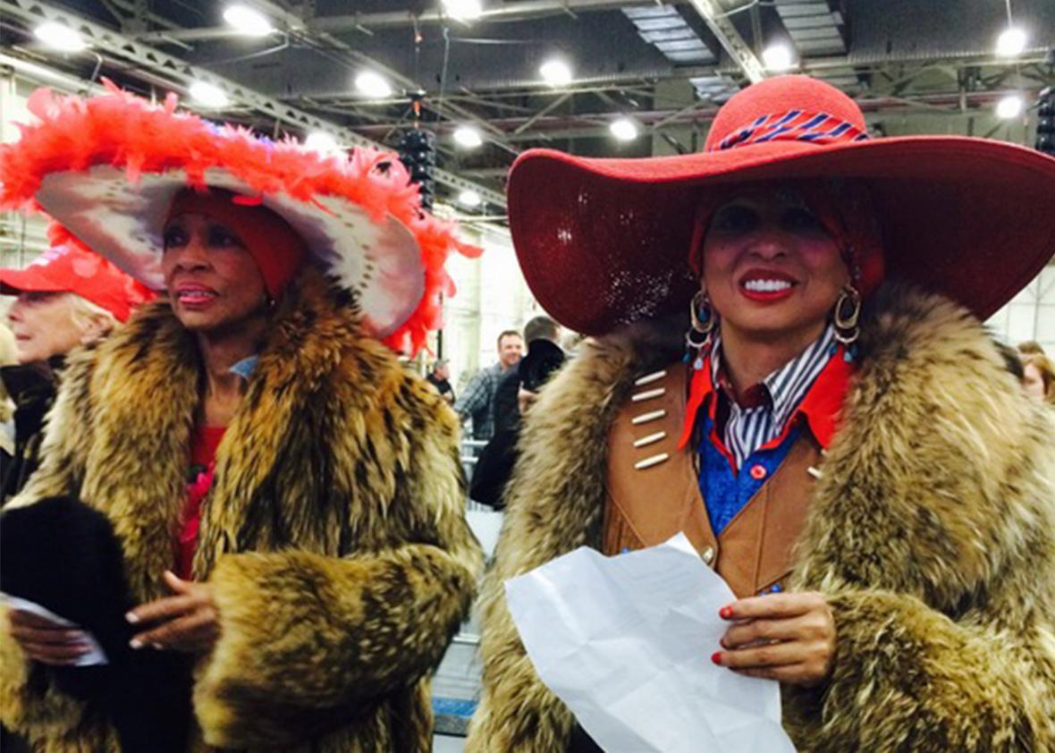 Attendees at Donald Trump’s rally in Bethpage, Long Island, on April 6.