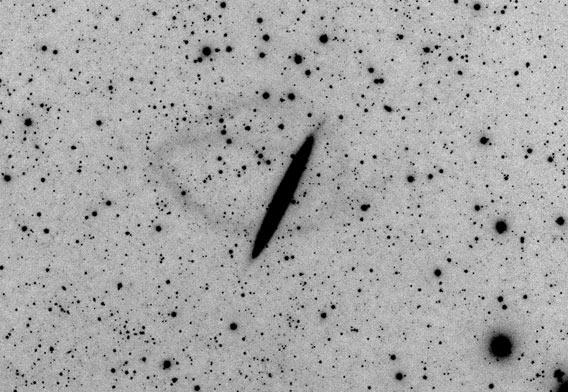 Negative view of NGC 5907