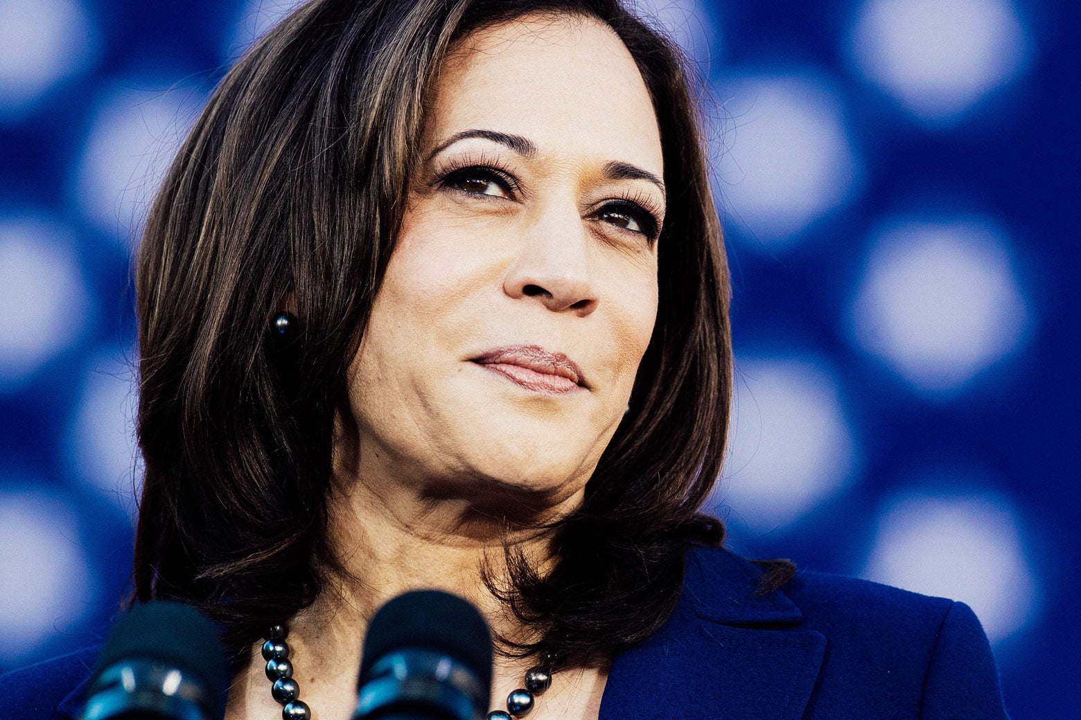 California Sen. Kamala Harris speaks during a rally launching her presidential campaign on Sunday in Oakland.