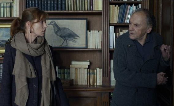 Isabelle Huppert and Jean-Louis Trintignant in Amour.