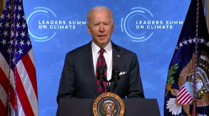 At Climate Summit, Biden Commits U.S. To Cutting Emissions By Half.