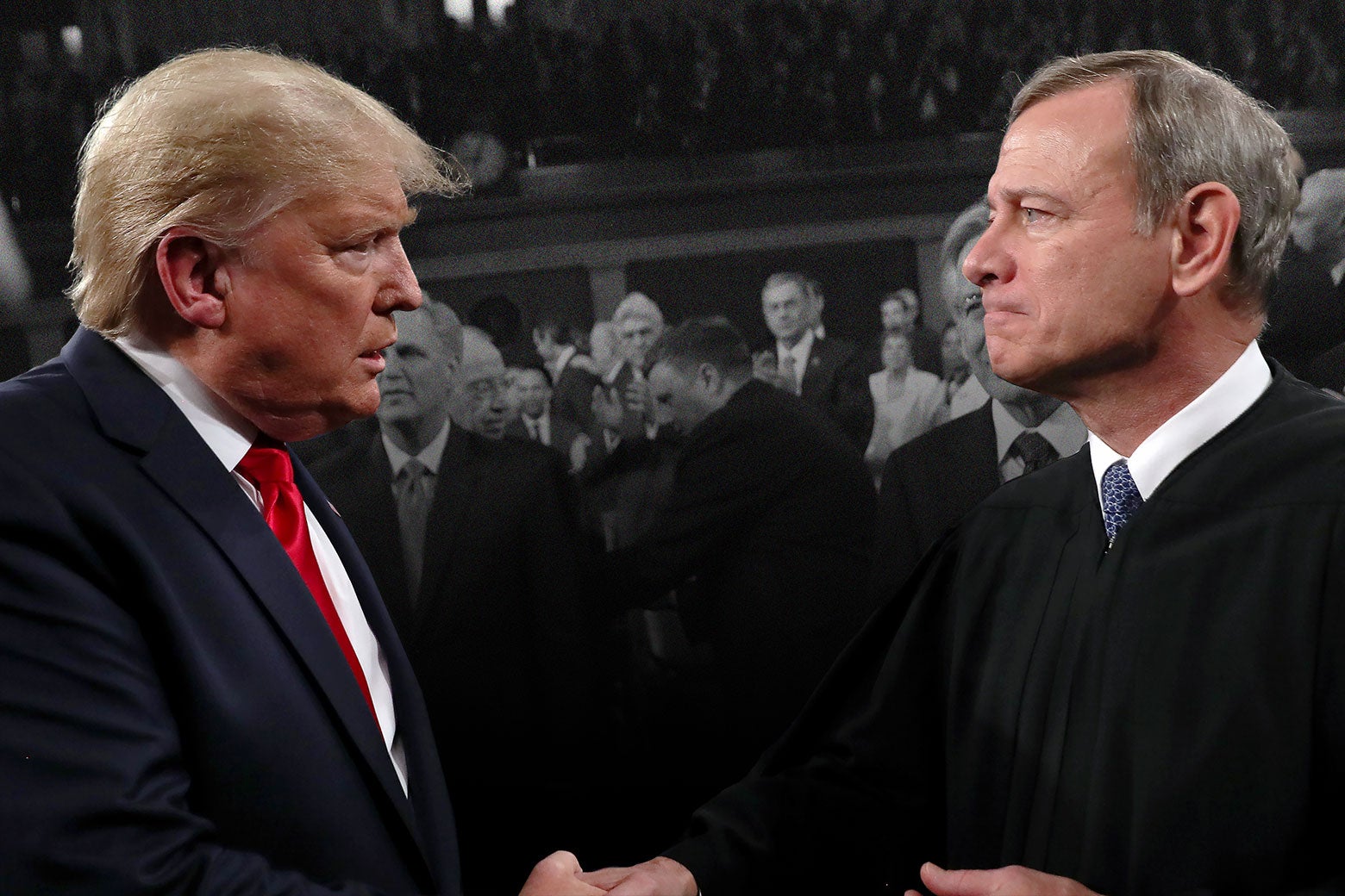 Donald Trump and John Roberts