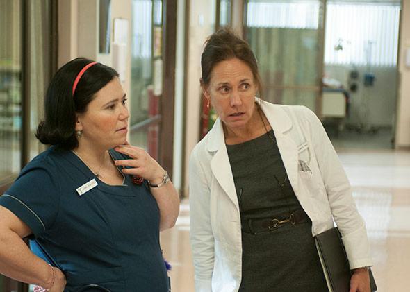 Alex Borstein and Laurie Metcalf in HBO's "Getting On."