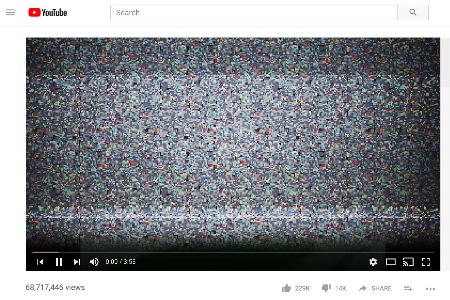 A staticky YouTube video.