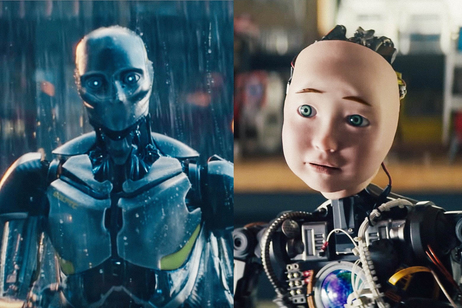 Left: Michelob’s ad robot. Right: Intuit’s ad robot.