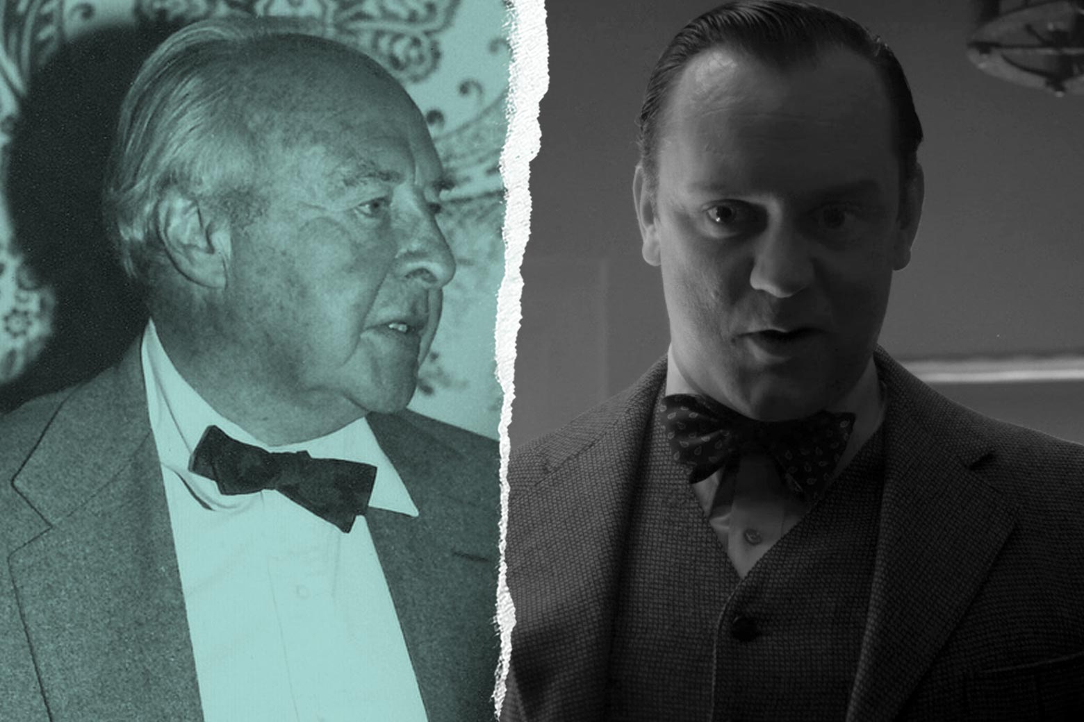 John Houseman, and Sam Troughton as Houseman in Mank.