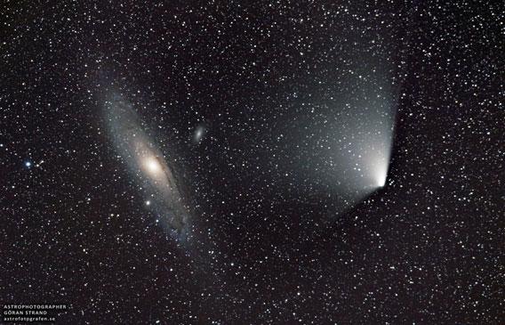 Comet Pan-STARRS and the Andromeda galaxy