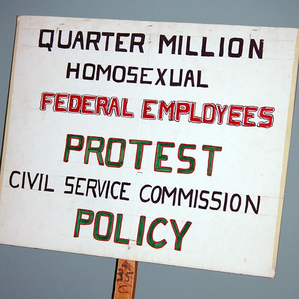 Kameny protest sign