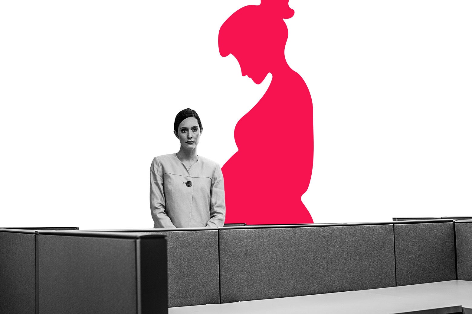 Pregnant woman at work.