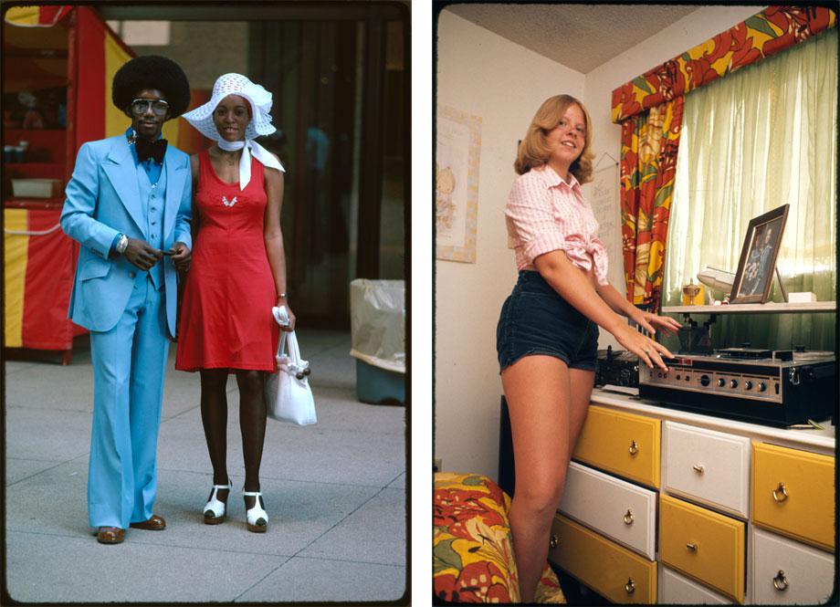 Left: Photograph, "Michigan Avenue, Chicago"July 1975Right: Photograph, "Dana Jens in her bedroom," Meeker Colorado, July 1975Photographer: Holly Wiedman